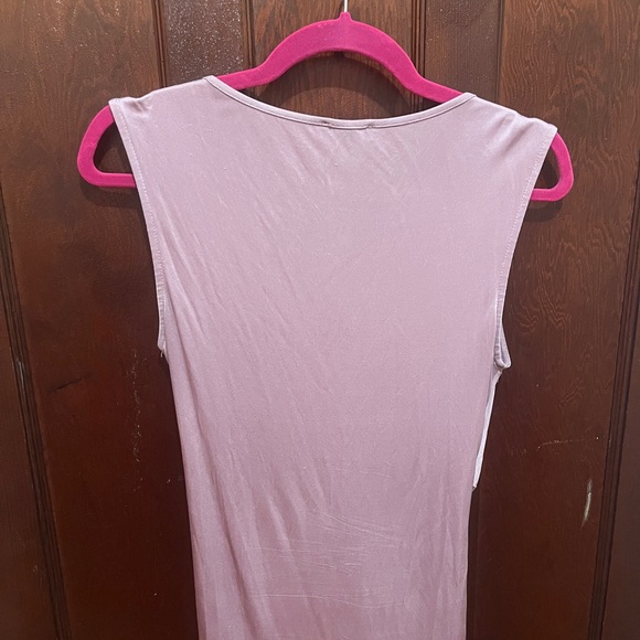 Vintage Y2K 2000s Draped Dusty Mauve Sleeveless Top - Picture 2 of 5